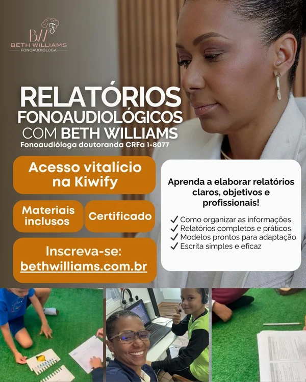 Capa do treinamento Relatório Fonoaudiológico